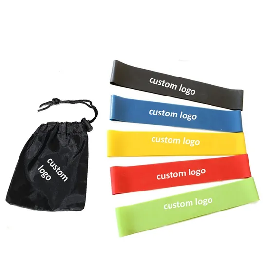 Wholesale Mini Custom Printing Fitness Exercise Yoga Pilates Latex Loop Resistance Bands