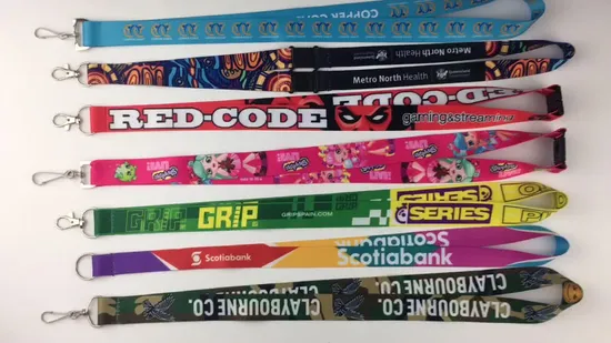 Custom Logo ID Card Holder High Quality Bulk Printed Neck Polyester Lanyard for Promotion Gift 
