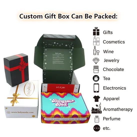 Mailer Box Custom Printed Logo Gift Packaging Cosmetics Paper Shipping Packing 