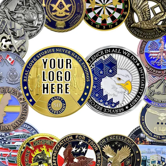 Zhongshan Factory Custom Logo Metal Craft Souvenir Gift 3D Logo AA Medallion Coin Blank Souvenir Recovery Journey Sobriety Coin 