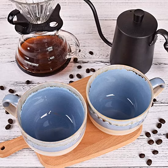 Sweet Gifts Pink Cloud Creative Ceramic Mug Set for Office and Home